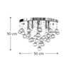Inlight 8foto Fotistiko Orofis Metalliko/Krustallino Xromio G9 F50X30cm 5292A